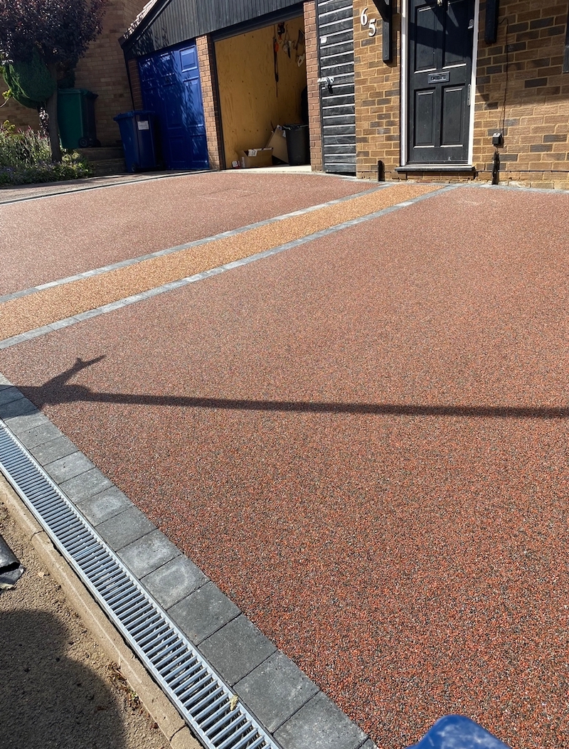 Resin driveway installation in Ware