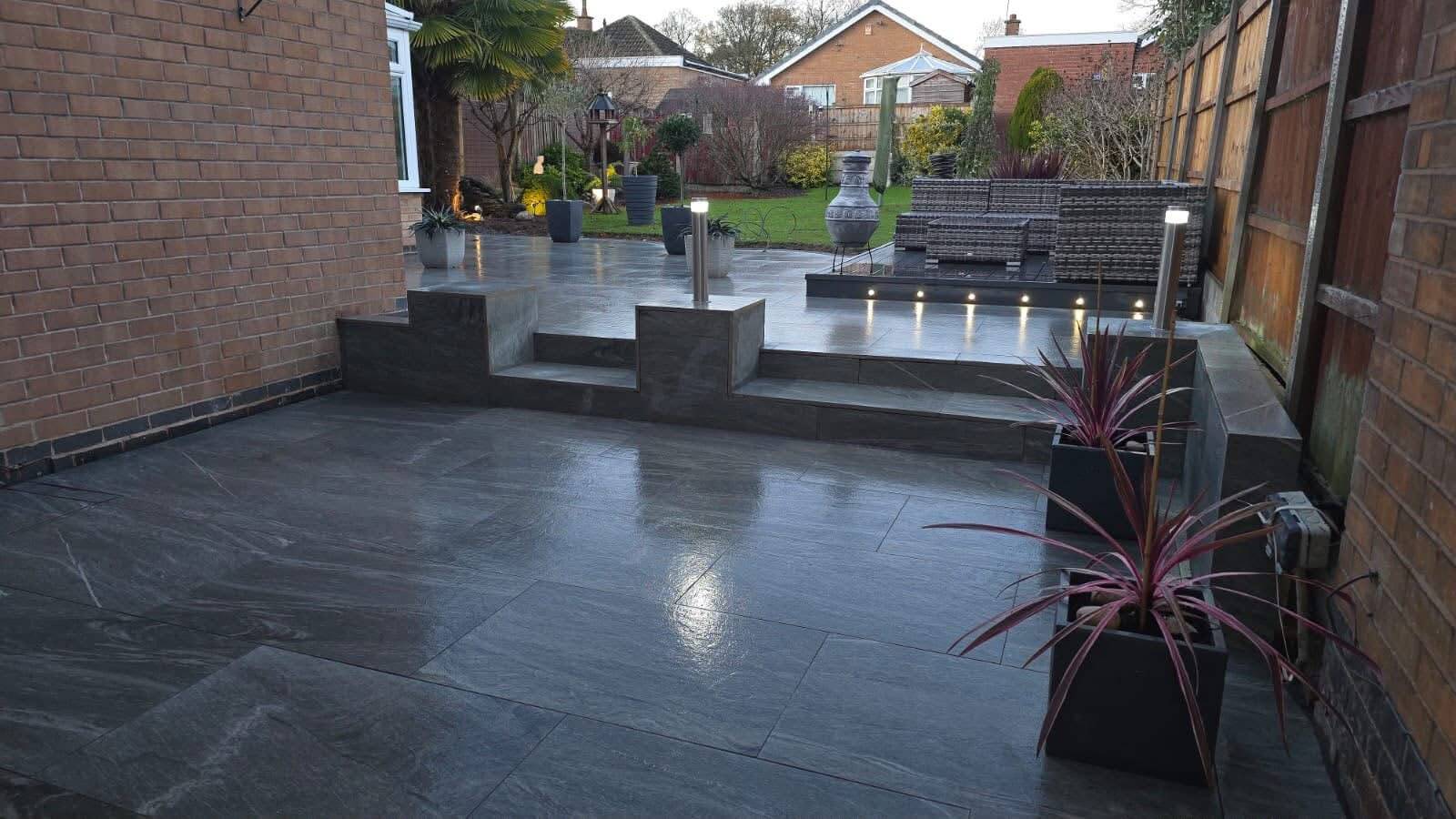 New level patio, after installation