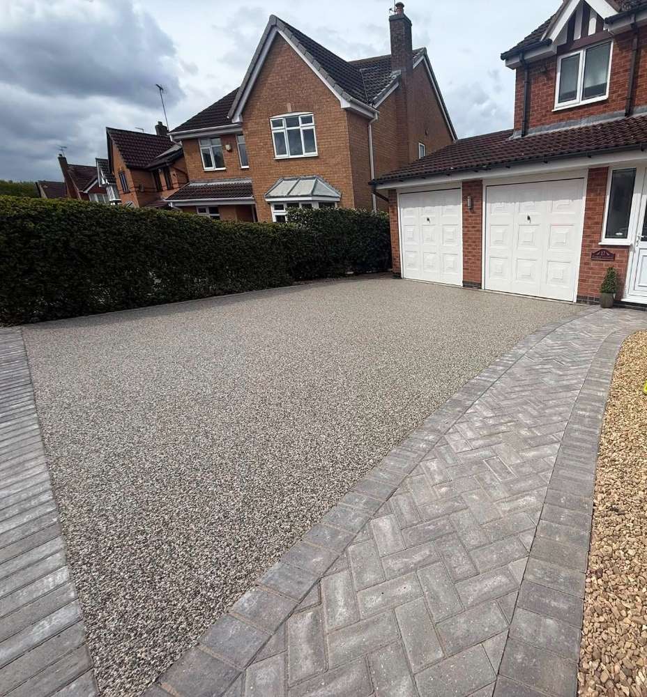 New resin bound driveway, after installation